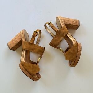 Coach Tan Platform Sandals